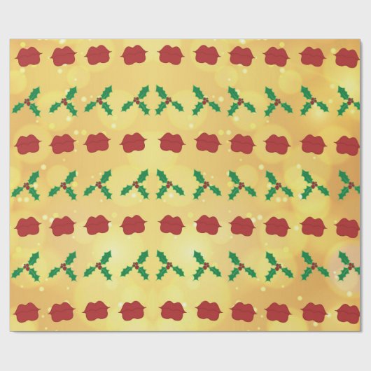 Bratz Lips & Mistletoe ラッピングペーパー (フラット)