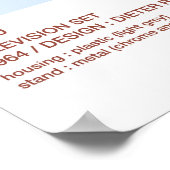 Braun FS 80テレビセット – Dieter Rams ポスター (角)