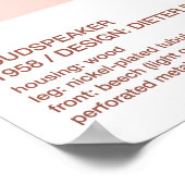 Braun L2スピーカー – Dieter Rams ポスター (角)