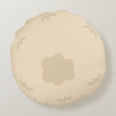 Braunes Schaf - personalisierbares Kinderkissen ラウンドクッション (裏面)