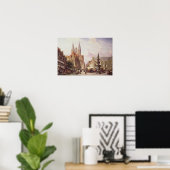 Braunschweigのマーケットシーン ポスター (ホームオフィス)