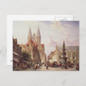 Braunschweigのマーケットシーン ポストカード (正面/裏面)