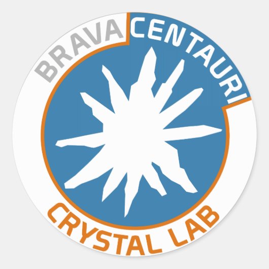 Brava Centauri Crystal Labステッカー（20枚） ラウンドシール (正面)