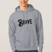 brave,スシンプルクリプトトレンディー引用文 パーカ (正面)