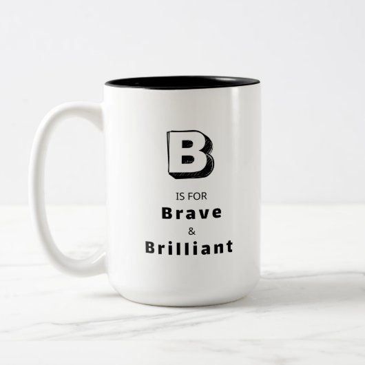Brave B - Personalized Luxury Praise Mug ツートーンマグカップ (左)