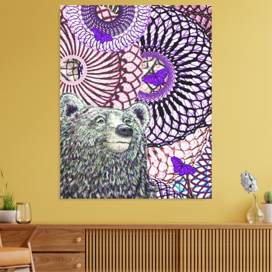 Brave Bear キャンバスプリント (インサイチュ (リビング))