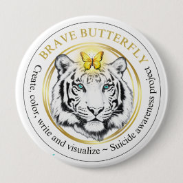 Brave Butterflyプロジェクト自殺認識度ボタン 缶バッジ