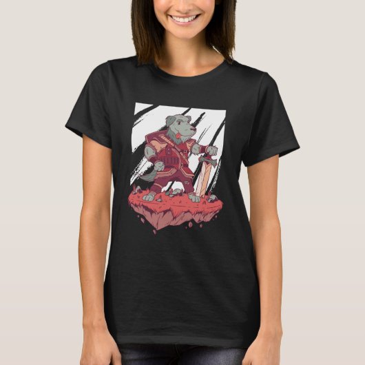 Brave Dog – 漫画デザイン Tシャツ (正面)