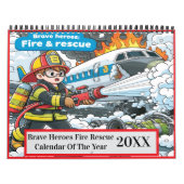 Brave Heroes Fire Rescue Coloring Book 2025/2026 カレンダー (カバー)