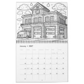Brave Heroes Fire Rescue Coloring Book 2025/2026 カレンダー (1月 2027)