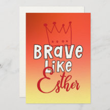 Brave Like Esther -'sインスパイア Jewish Purim Art
