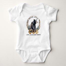 Brave Little Cub Bear Woodland Baby Bodysuit   ベビーボディスーツ