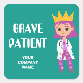 Brave Patient パーソナライズされたカスタム companyステッカー スクエアシール
