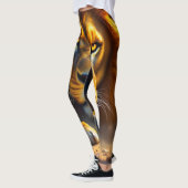 Brave Tiny Ant Faces Majestic Lion Leggings レギンス (左)