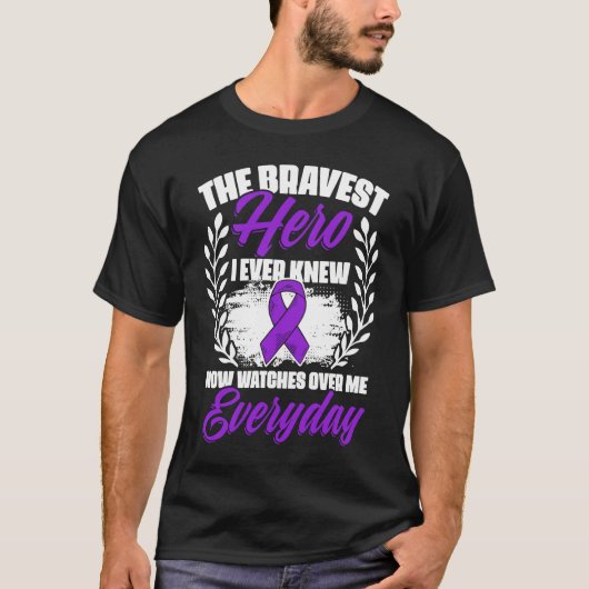 Bravest Hero Ever Knew Lupus Purple Ribbon Lupus Tシャツ (正面)