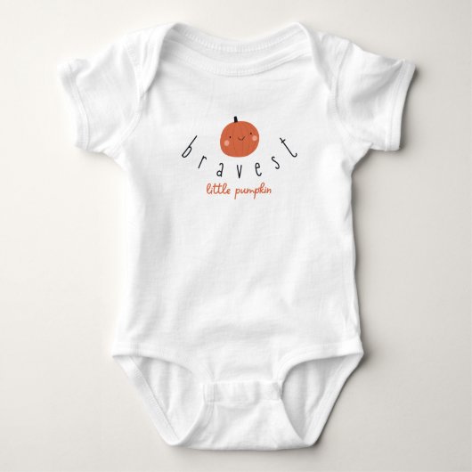 bravest little pumpkin Baby Bodysuit One-Piece ベビーボディスーツ (正面)