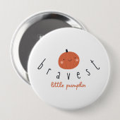 bravest little pumpkin Button childhood cancer  缶バッジ (正面&裏面)