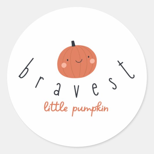 bravest little pumpkin Stickers childhood cancer  ラウンドシール (正面)