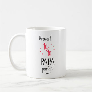 Bravo 10 sur 10 papa parfait コーヒーマグカップ