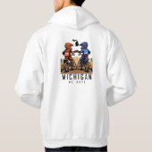 Braxton #18 Michigan MX Boyz White Hoodie パーカ (裏面)