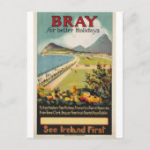 Bray for Better Holidays、ヴィンテージアイルランド旅行 ポストカード (正面)