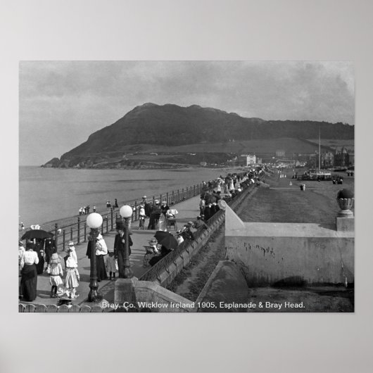 Bray Head & Esplanade 1905 Co. Wicklow Ireland ポスター (正面)