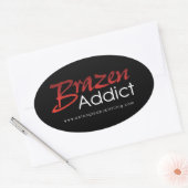 Brazen Addictシール – BLACK 楕円形シール (封筒)