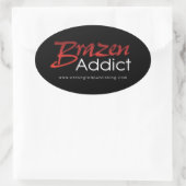 Brazen Addictシール – BLACK 楕円形シール (バッグ)