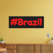 「#Brazil」かわいいデザイン。買今 キャンバスプリント (インサイチュ (リビング))