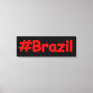 「#Brazil」かわいいデザイン。買今 キャンバスプリント