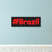 「#Brazil」かわいいデザイン。買今 キャンバスプリント (インサイチュ (ウッドフロア))