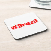 「#Brazil」かわいいデザイン。買今 コースター (左側)