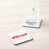 「#Brazil」かわいいデザイン。買今 コースター (右側)