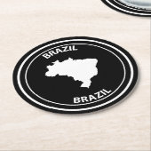 Brazil ラウンドペーパーコースター (アングル)