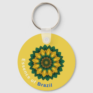 Brazil Banana Leaf Mandala - Essence of Brazil Key キーホルダー