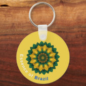 Brazil Banana Leaf Mandala - Essence of Brazil Key キーホルダー (裏面)