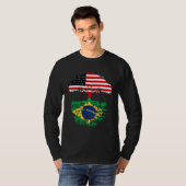 Brazil Brasil Roots American Grown  For Men Women  Tシャツ (正面フル)