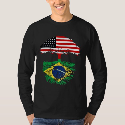 Brazil Brasil Roots American Grown  For Men Women  Tシャツ (正面)
