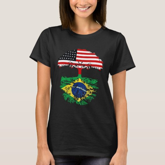 Brazil Brasil Roots American Grown  For Men Women  Tシャツ (正面)