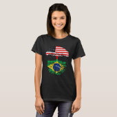 Brazil Brasil Roots American Grown  For Men Women  Tシャツ (正面フル)