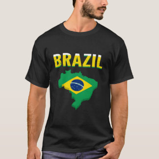 Brazil Country Outline For Brazilians And Brazil L Tシャツ