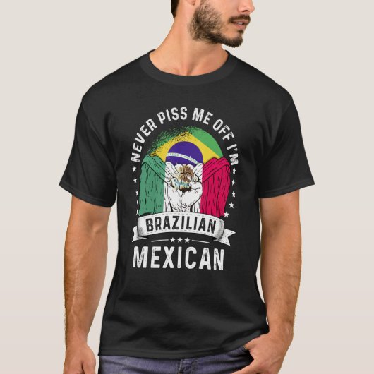 Brazil Flag Mexico Grown  Humor Citizen Pride Tシャツ (正面)