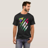 Brazil Flag Mexico Grown Patriot Country Stripes Tシャツ (正面フル)