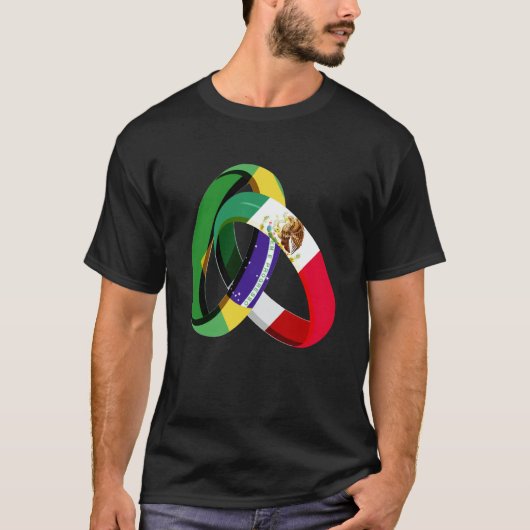 Brazil Flag Mexico Grown Ring Marriage Wedding Tシャツ (正面)