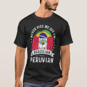 Brazil Flag Peru Grown  Humor Citizen Pride Tシャツ (正面)