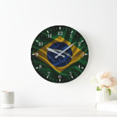 Brazil Flag Watch 2026 ラージ壁時計 (ホーム)