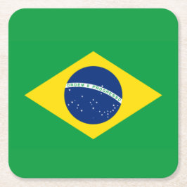Brazil Flag World Cup 2026 Football Brasil Soccer スクエアペーパーコースター