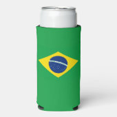 Brazil Flag World Cup 2026 Football Soccer スリム缶クーラー (Seltzer正面)