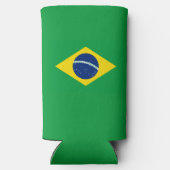 Brazil Flag World Cup 2026 Football Soccer スリム缶クーラー (裏面)