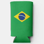 Brazil Flag World Cup 2026 Football Soccer スリム缶クーラー (正面)